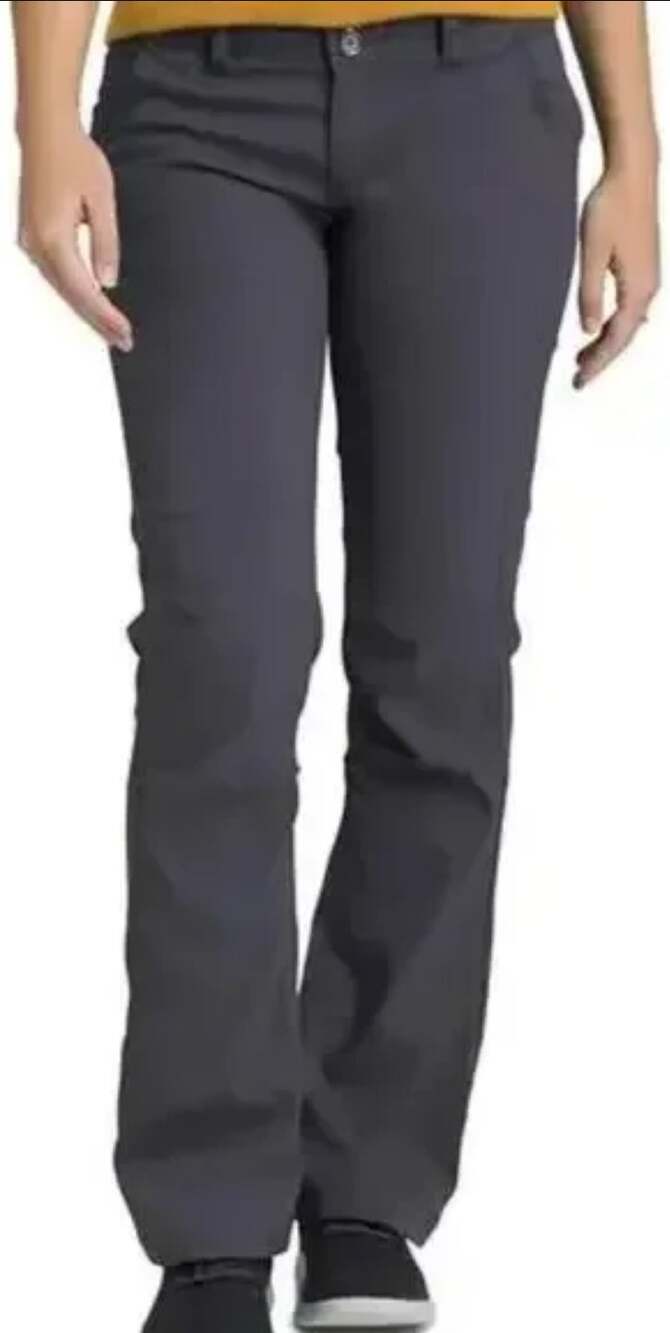 Prana Halle Pants Stretch Zion DWR Relaxed Fit Straight Mid Rise Gray 6R